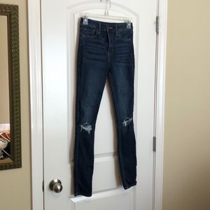 Hollister high rise super skinny jeans sz 0